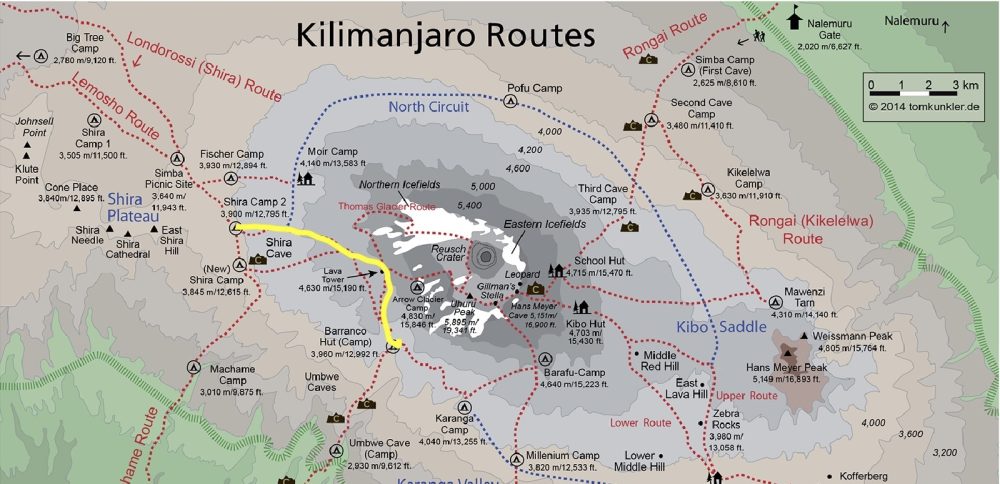 23.  Shira Camp II to Barranco Camp – August&nbsp;11